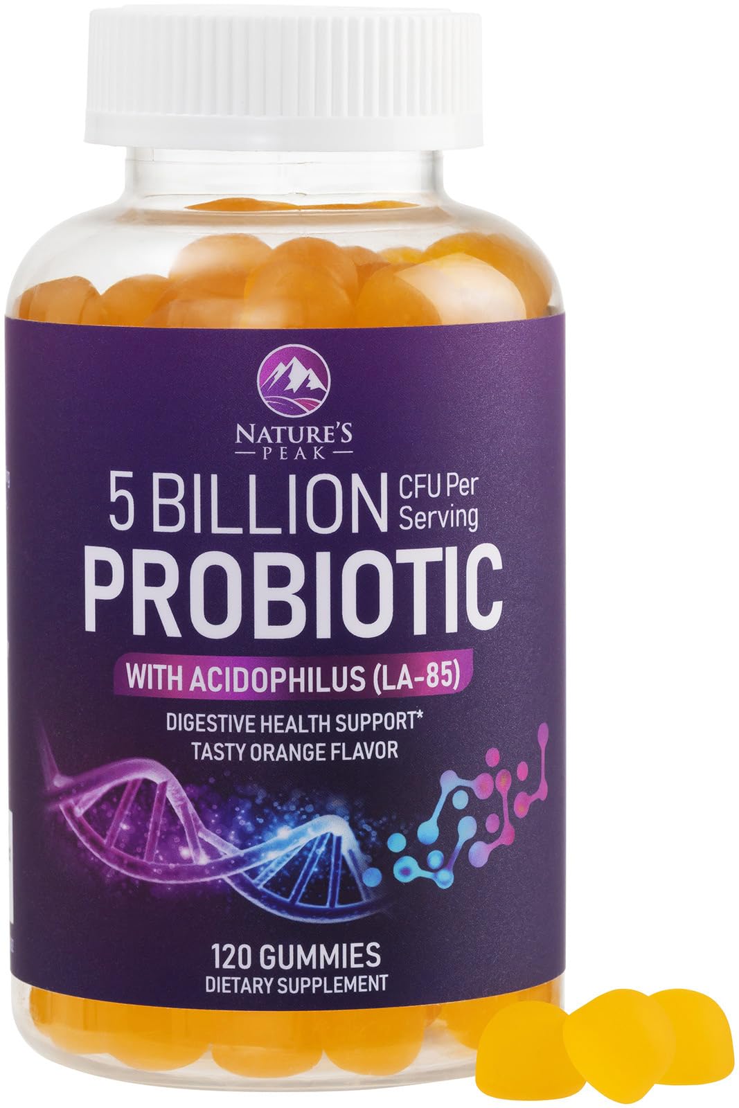 Nature's Peak Probiotic Gummies front view in packaging
