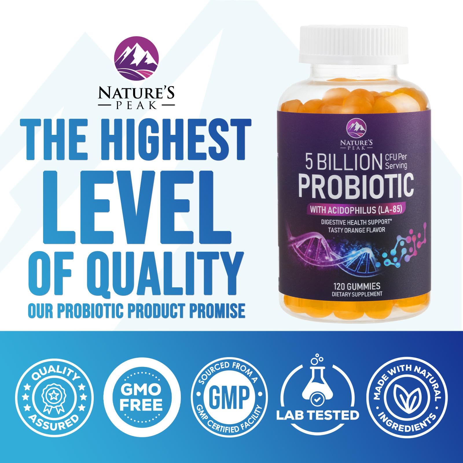 Nature's Peak Probiotic Gummies nutritional information