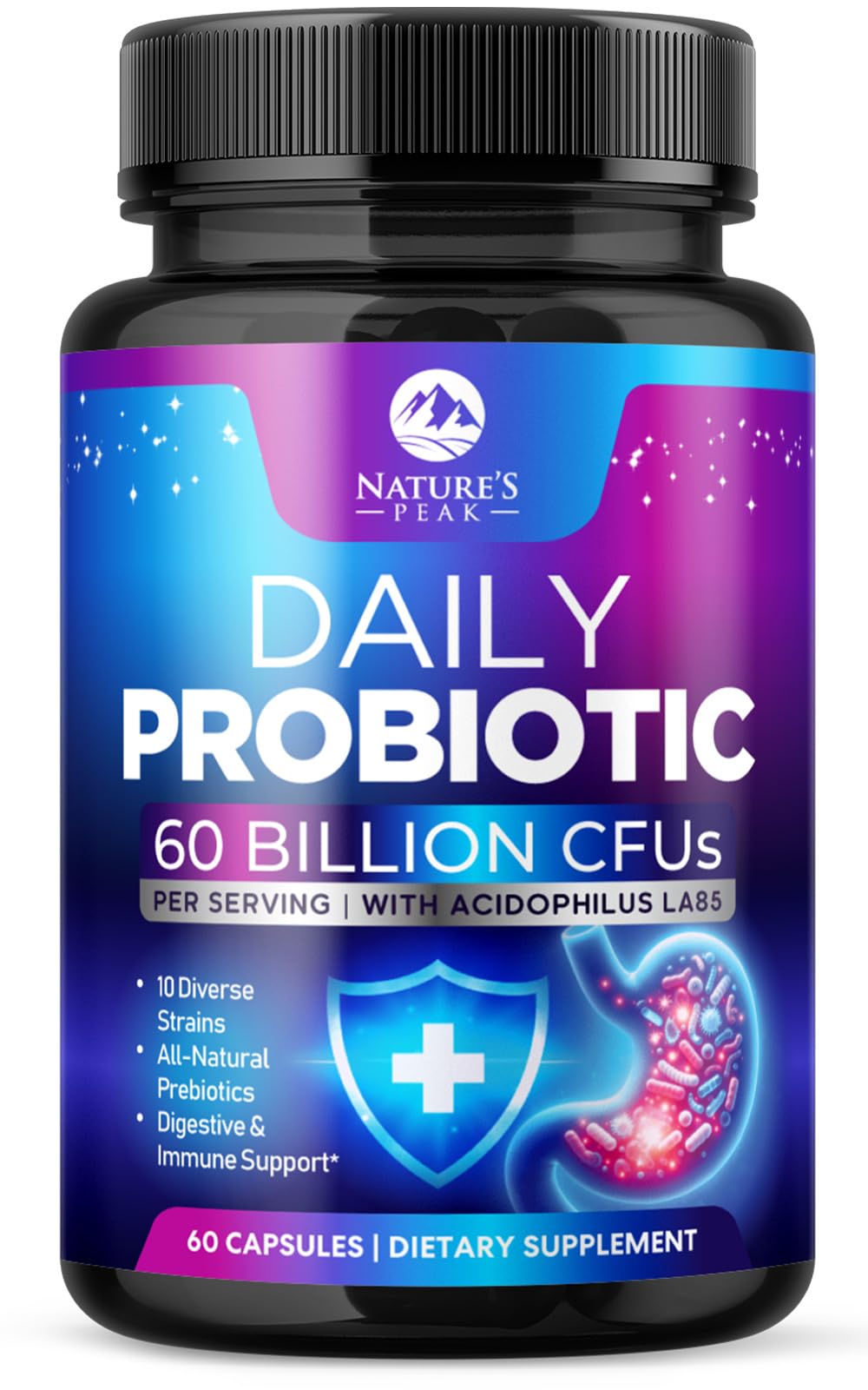 Nature's Peak Probiotic Supplement 50g front view