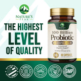 Nature's Peak Probiotics 100 Billion CFU capsule close-up