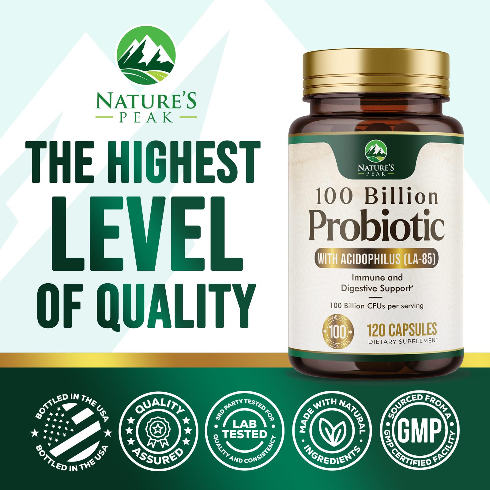 Nature's Peak Probiotics for Women ingredients list