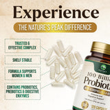 Nature's Peak Probiotics for Women on a wooden table