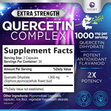 Nature's Peak Quercetin Dihydrate Capsules 1000mg bottle side view