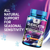 Nature's Peak Quercetin Dihydrate Capsules 1000mg on wooden table