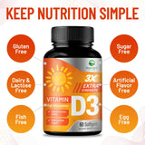 Nature's Peak Vitamin D3 5000 IU softgels close-up