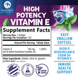 Nature's Peak Vitamin E Softgels 180mg packaging