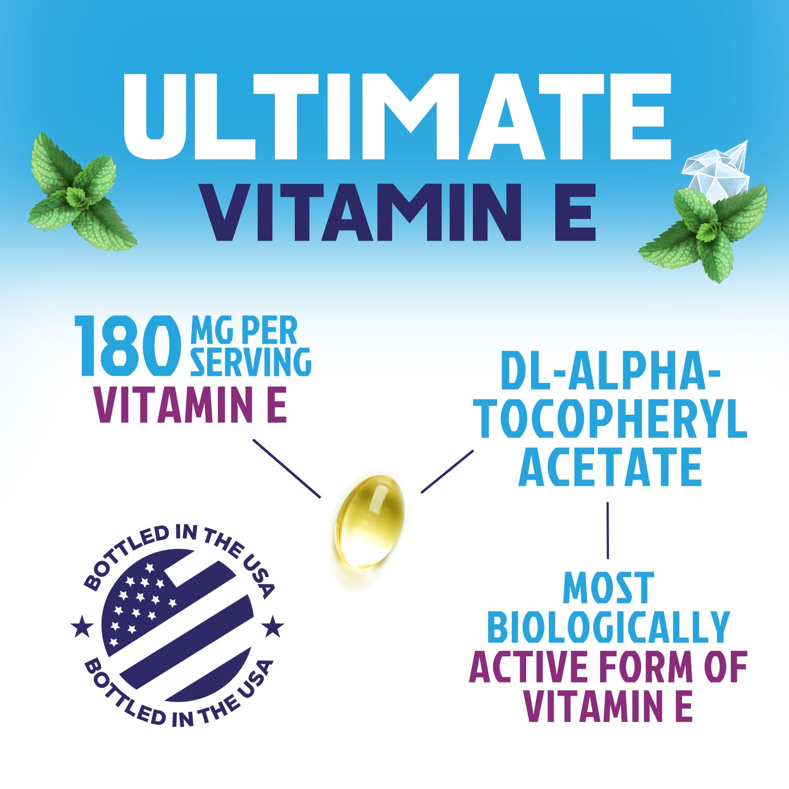 Nature's Peak Vitamin E Softgels 180mg softgel capsule