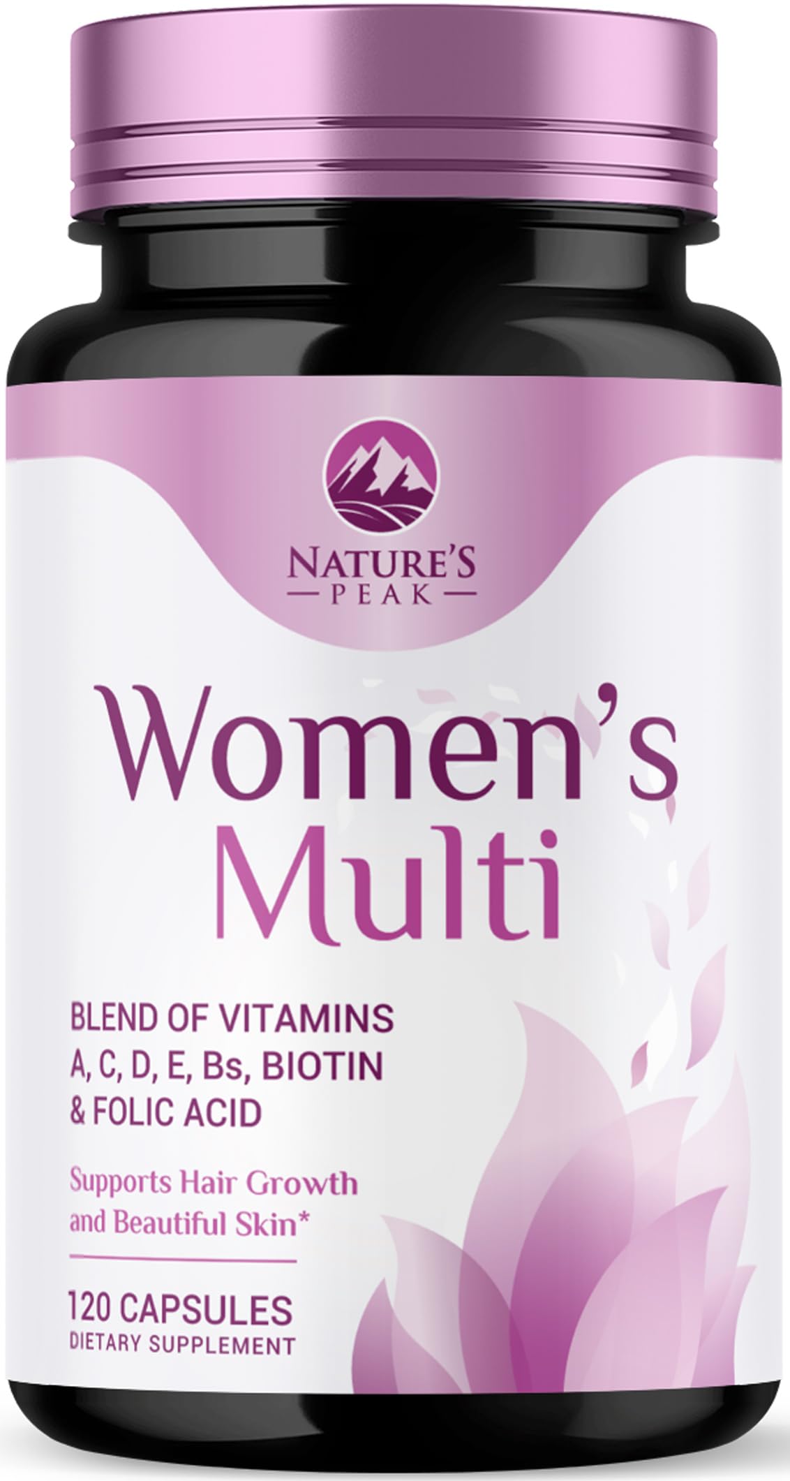 Nature's Peak Women's Daily Multivitamin front view of capsule bottle
