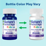Nature's Perfect Night Kids Melatonin 1mg chewable tablets side view