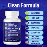 Nature's Perfect Night Melatonin 180 count tablets in a bottle