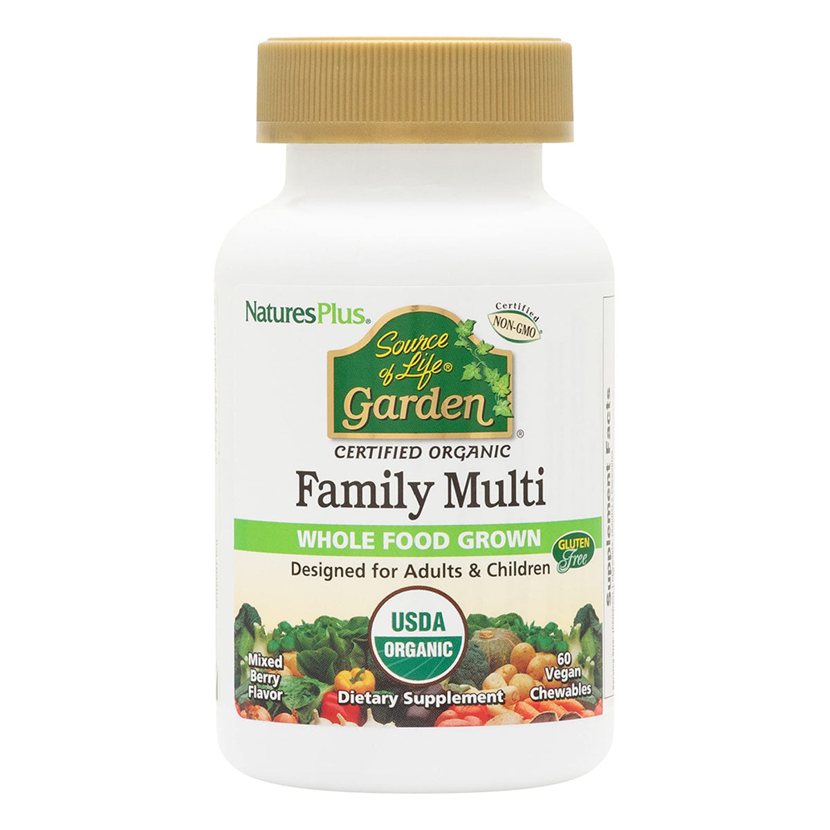Nature's Plus Family Multivitamin Chewables front view with packaging
