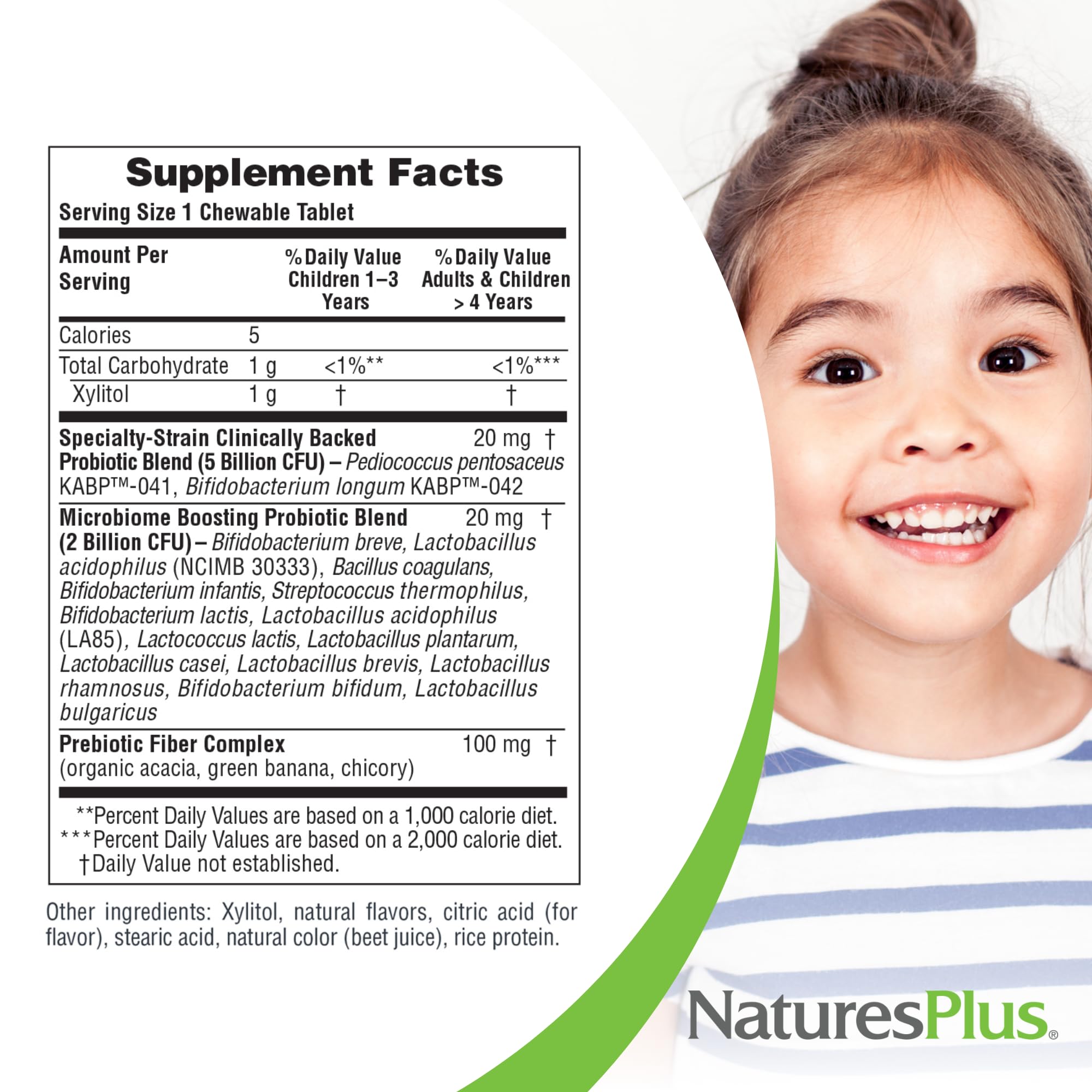 Nature's Plus GI Natural Probiotic Kids Chewables Mixed Berry flavour