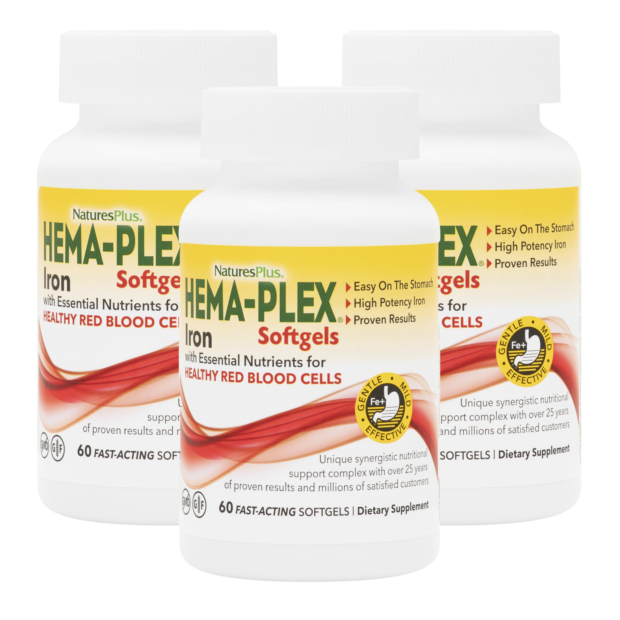 Nature's Plus Hema-Plex Iron 85mg softgel front view