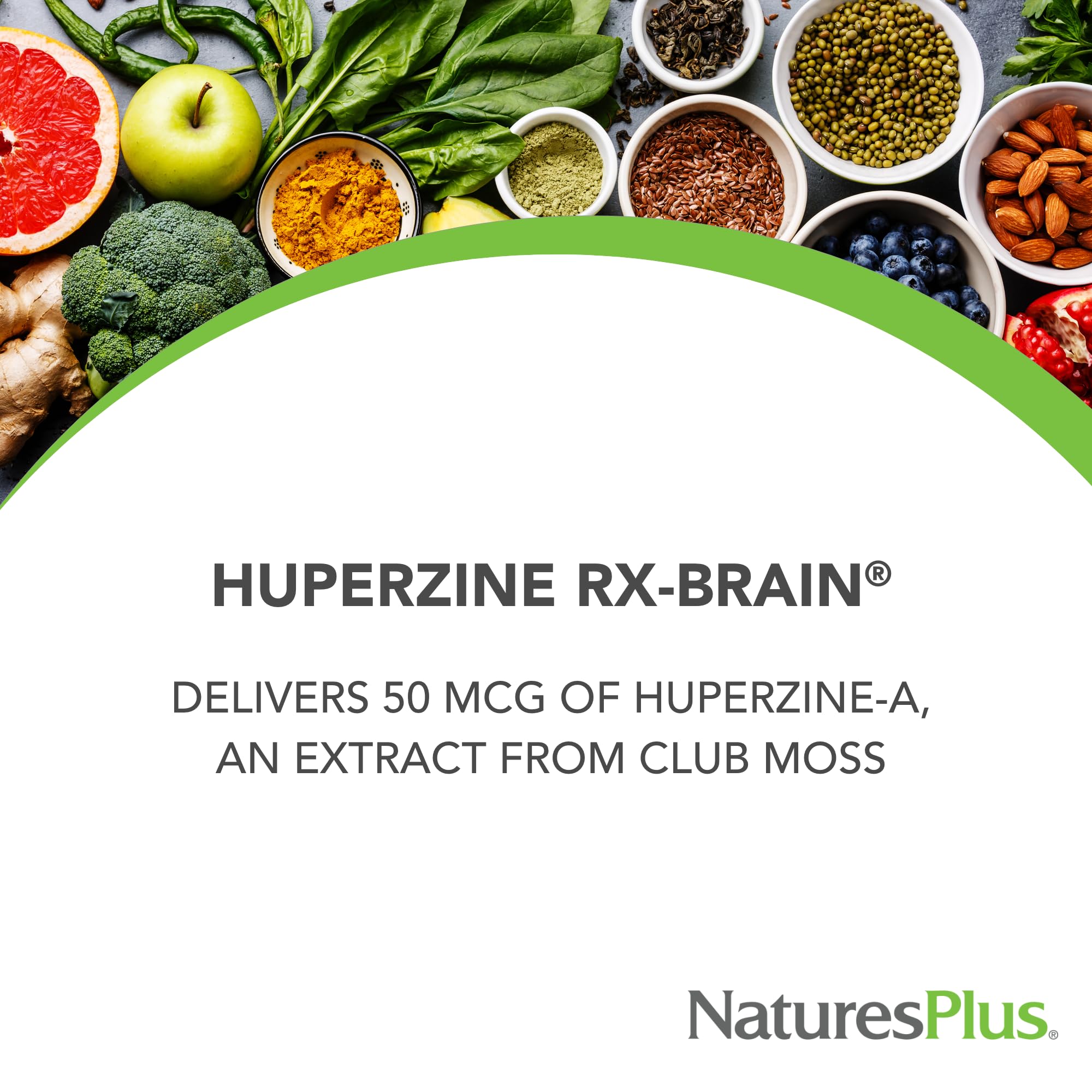 Nature's Plus Huperzine Rx-Brain 60 Tablets side view