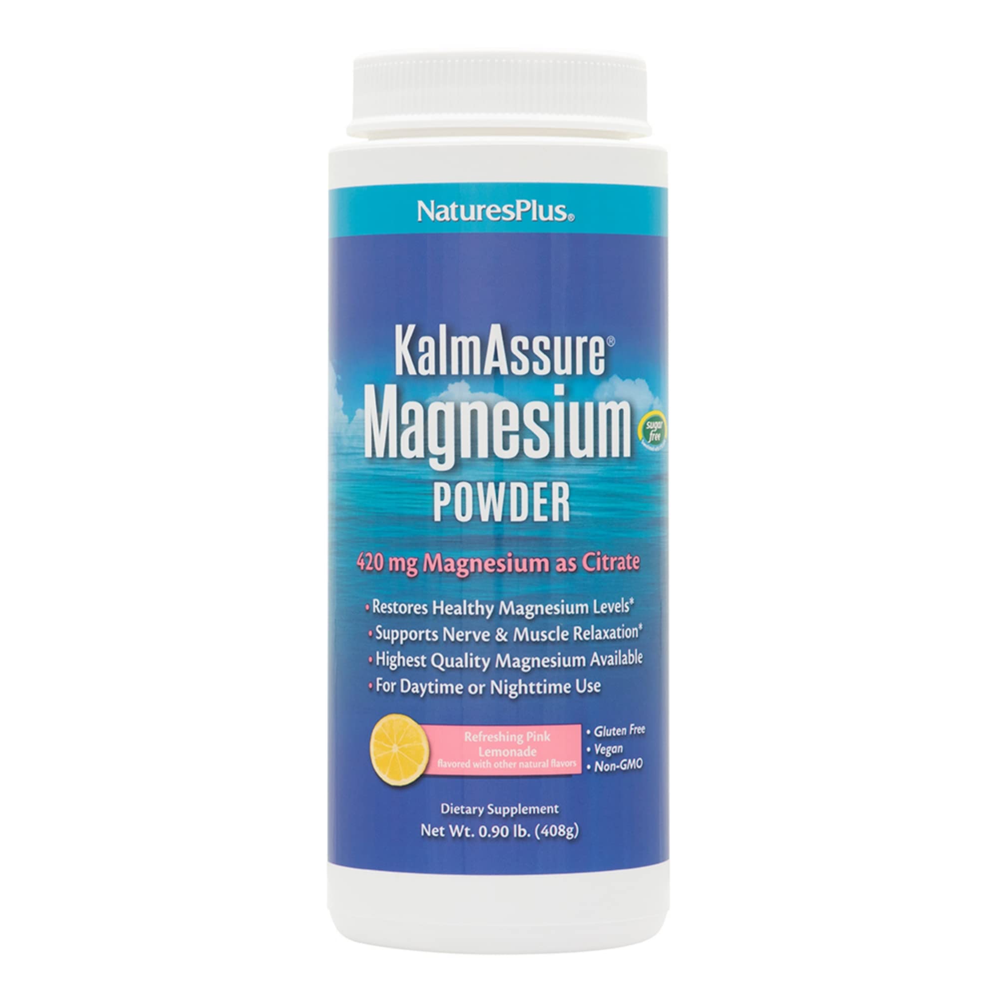 Nature's Plus Magnesium Drink Mix 408g front view