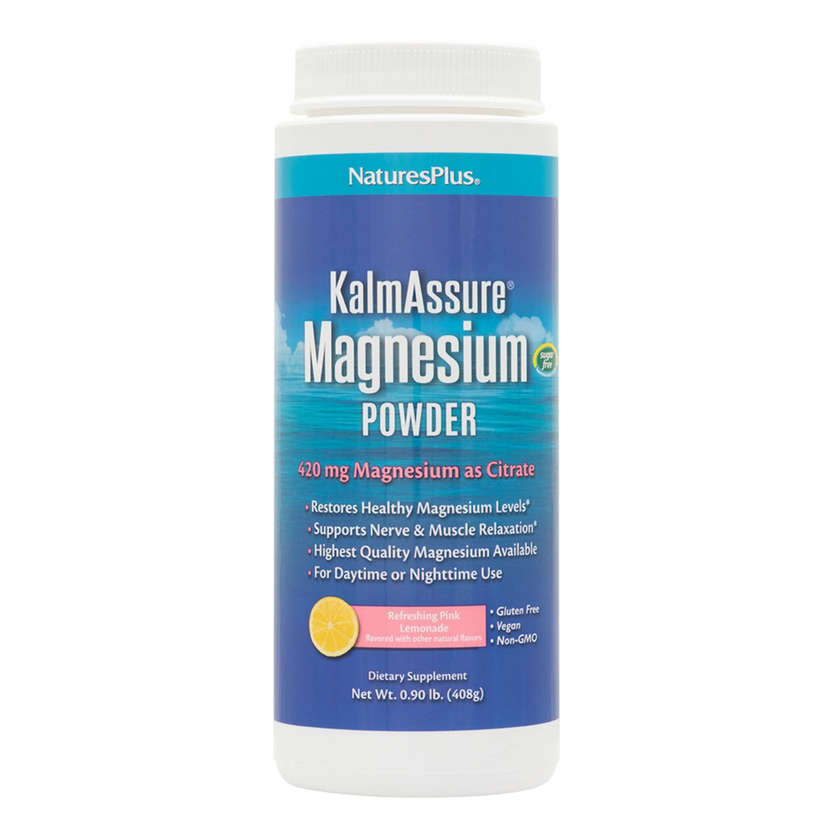 Nature's Plus Magnesium Drink Mix 408g front view