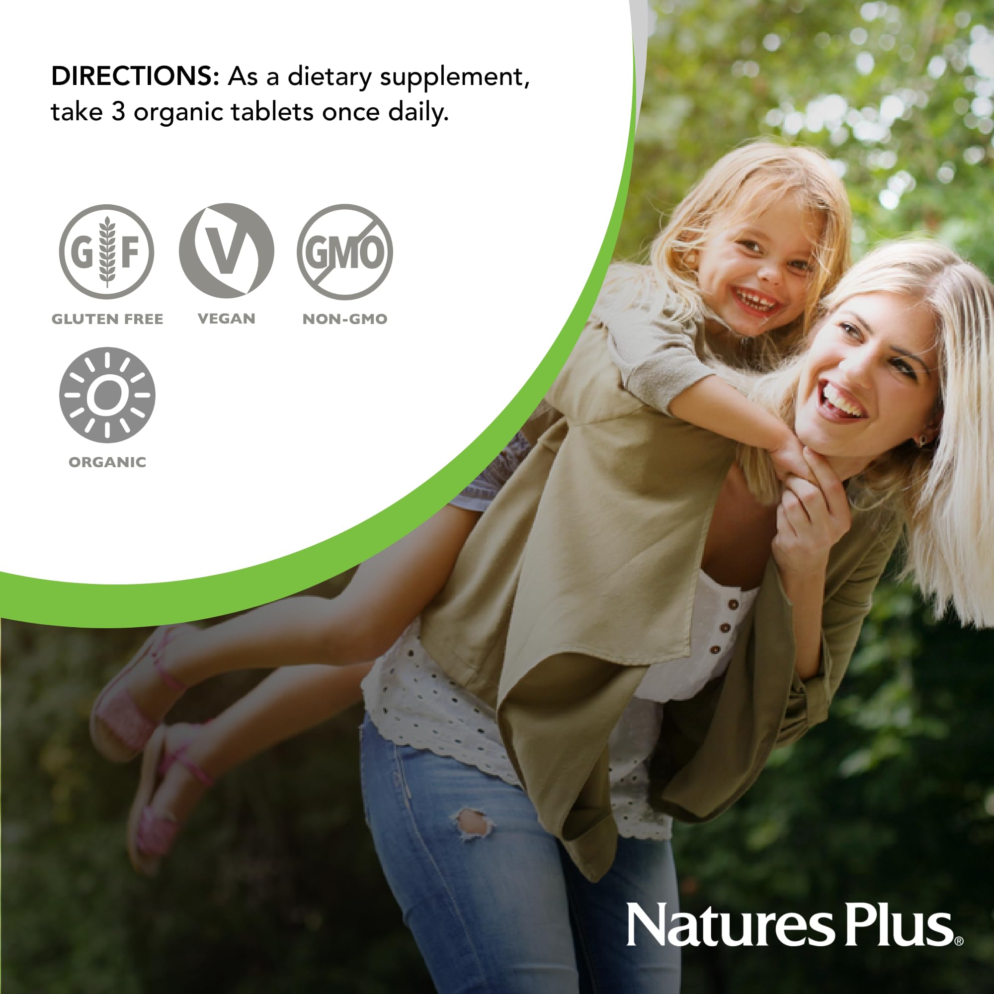 Nature's Plus Women’s Multivitamin with organic fruits and vegetables
