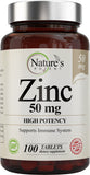 Nature's Potent Zinc Supplement 50mg tablet front view