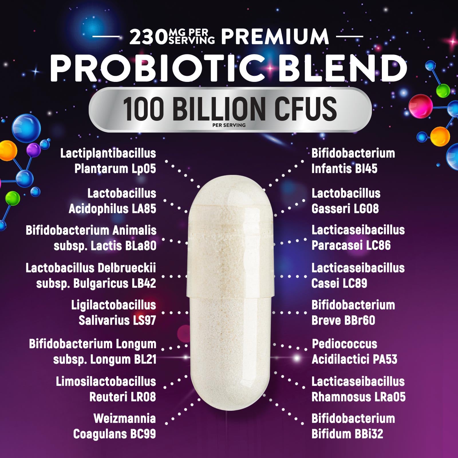 Nature's Probiotic Max Strength Probiotic Capsules ingredients list