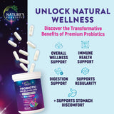 Nature's Probiotic Max Strength Probiotic Capsules on a wooden table