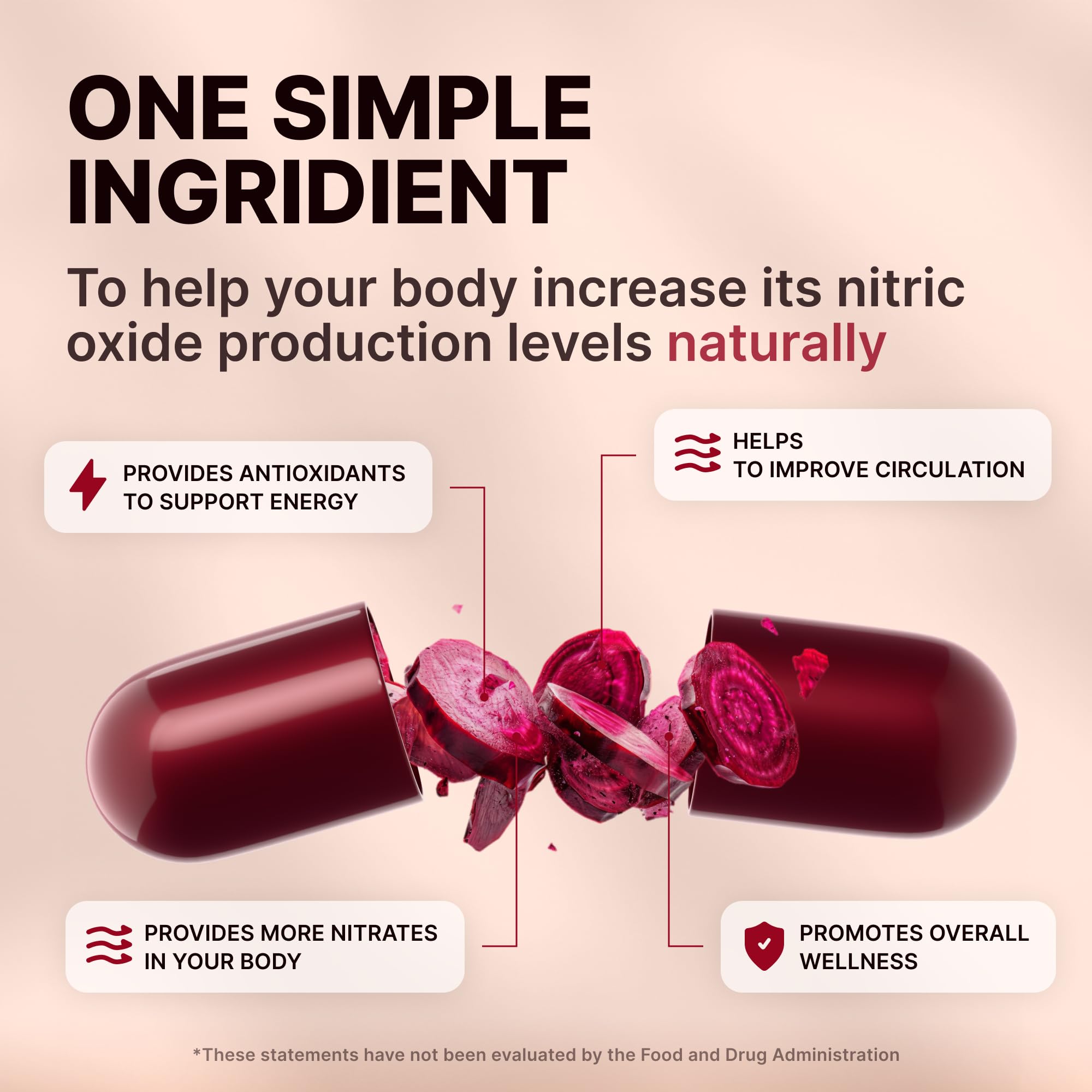 Nature's Pure Blend L-Arginine Beet Root Capsules packaging