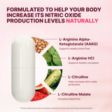 Nature's Pure Blend L-Arginine Nitric Oxide support opened bottle