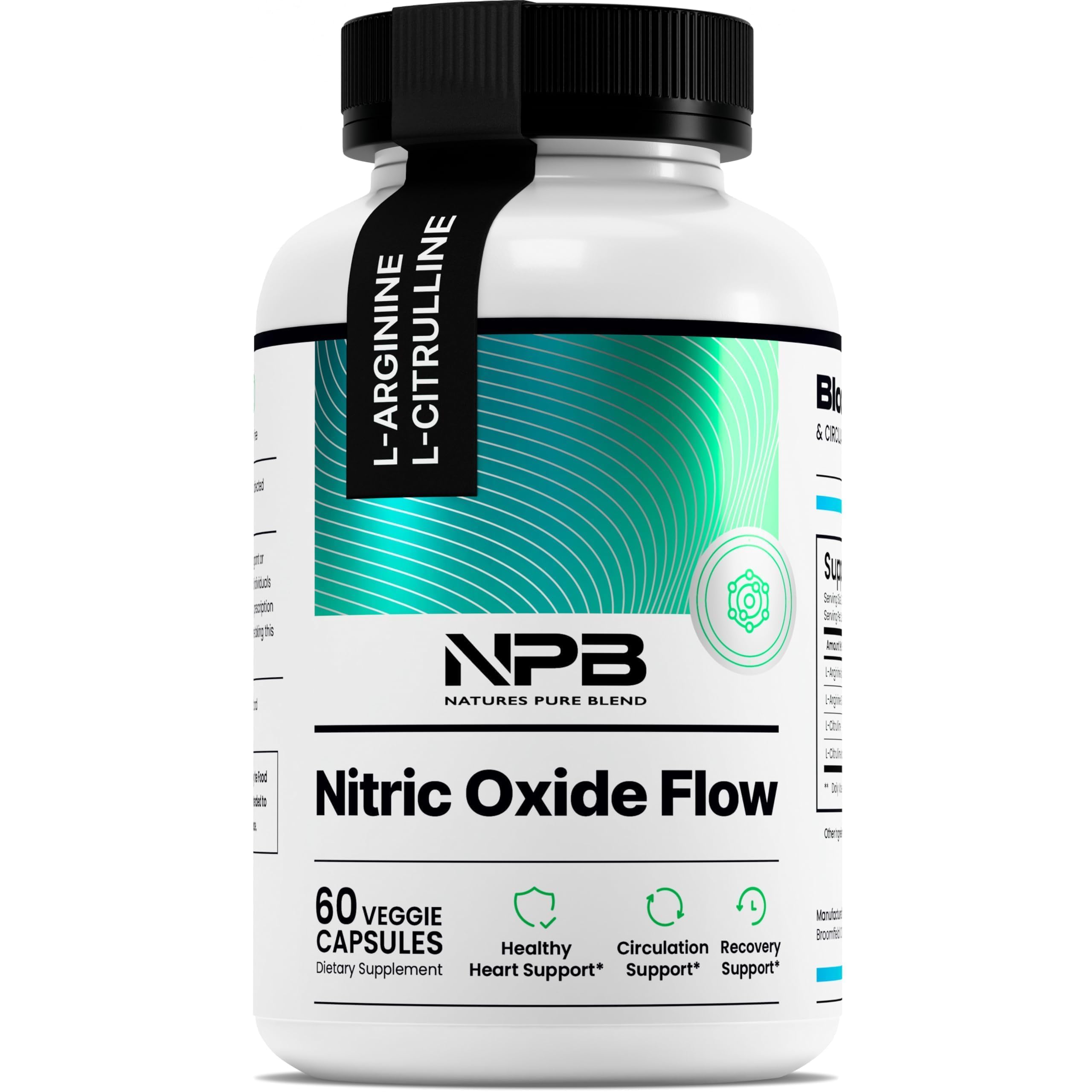Nature's Pure Blend Nitric Oxide support front view packaging