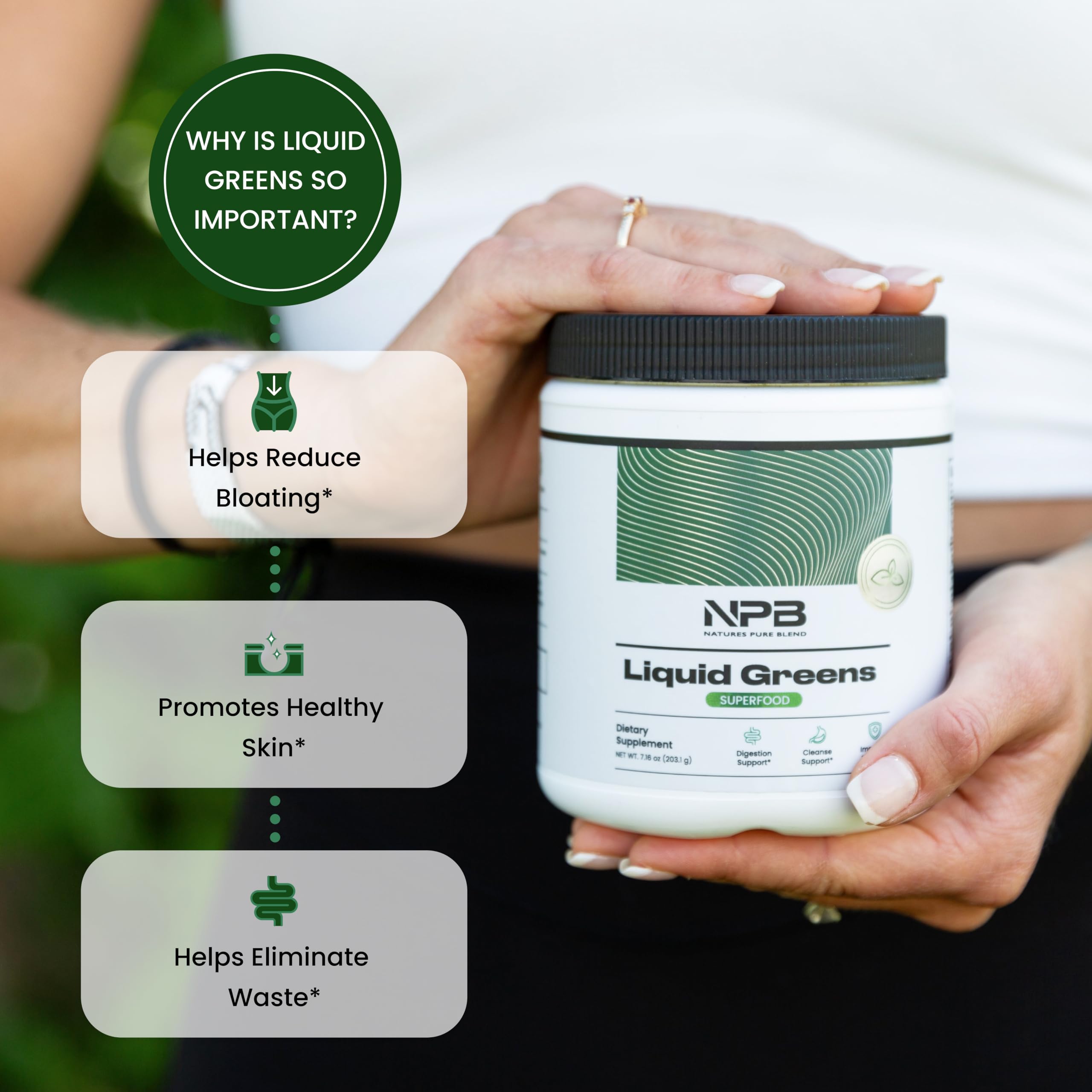 Nature's Pure Blend Organic Greens Powder matcha berry flavour