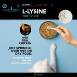 Nature's Pure Edge L-Lysine Powder in a bowl for pets