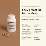 Nature's Rite Sleep Breathing Support Capsules on a wooden table
