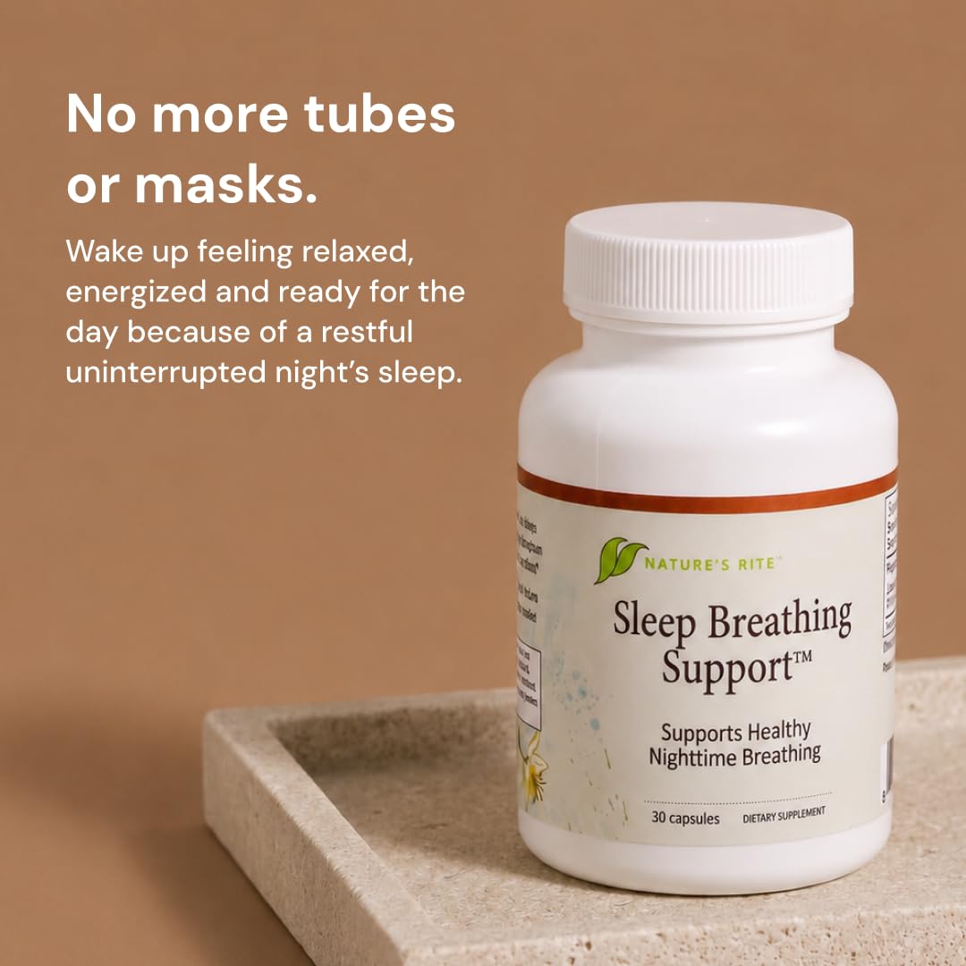 Nature's Rite Sleep Breathing Support Capsules open bottle