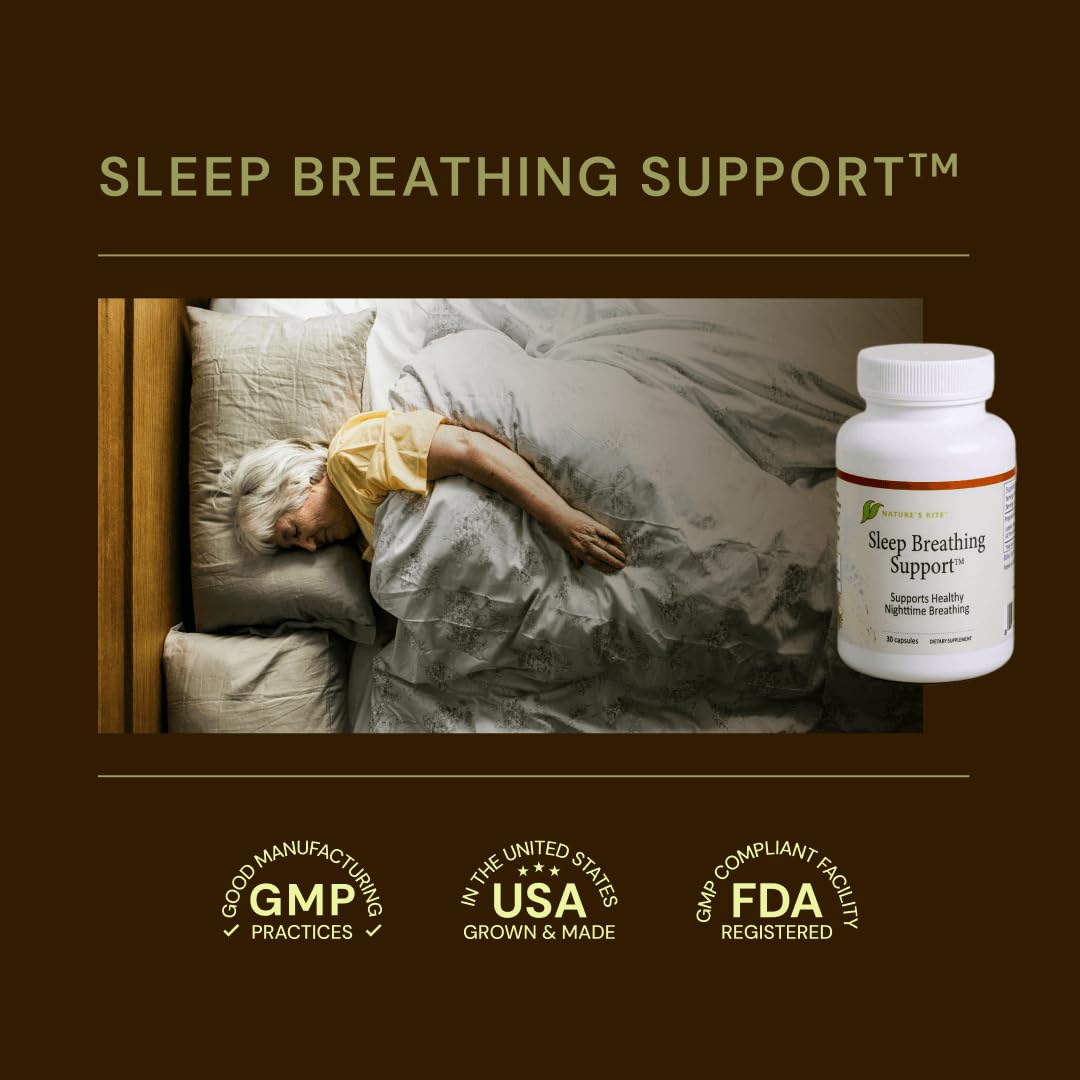 Nature's Rite Sleep Breathing Support Capsules with measuring spoon
