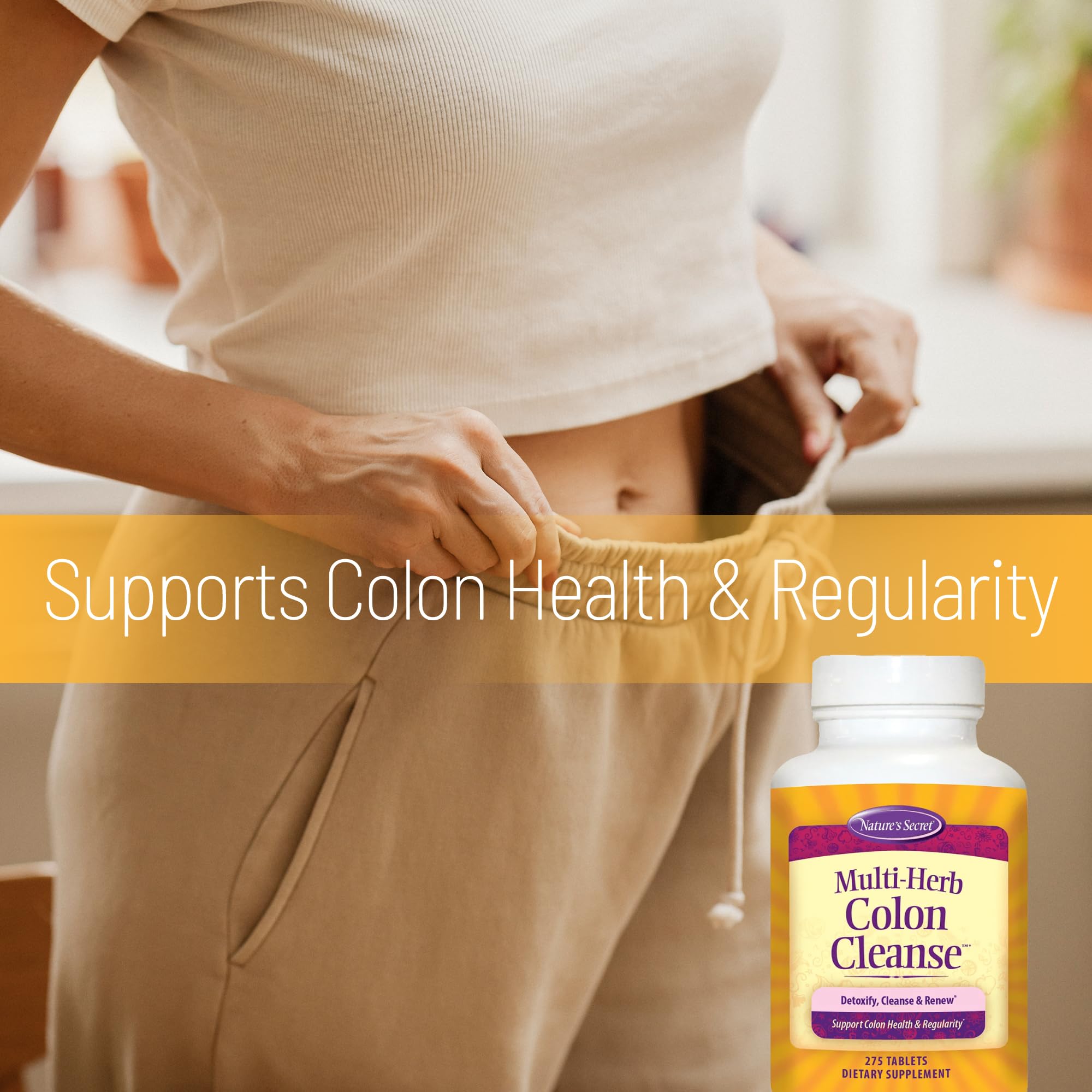 Nature's Secret Colon Cleanse Supplement 340g opened with capsules