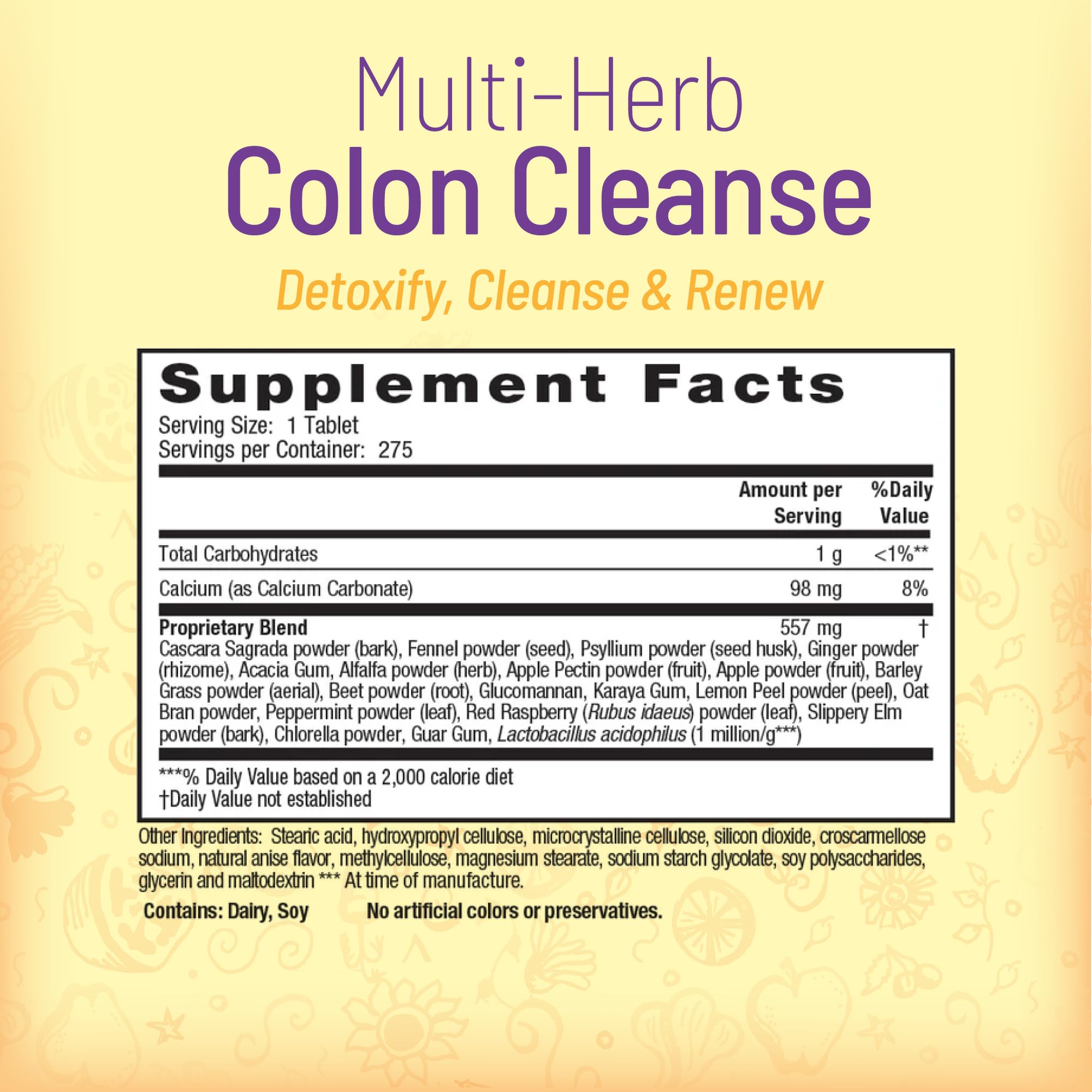 Nature's Secret Colon Cleanse Supplement 340g side view