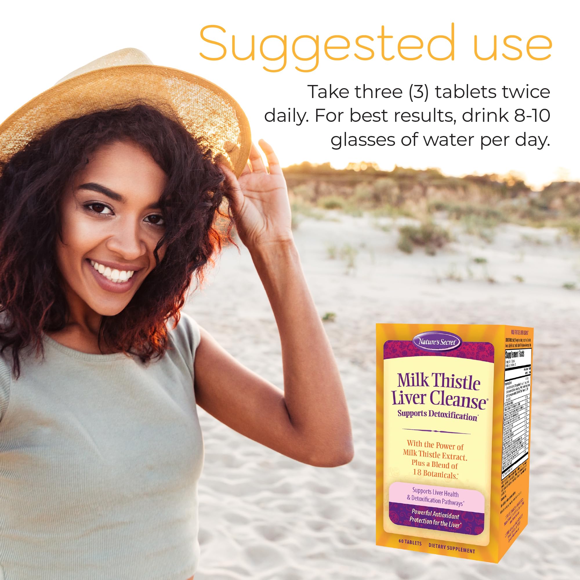Nature's Secret Milk Thistle Liver Cleanse 104g bottle with label