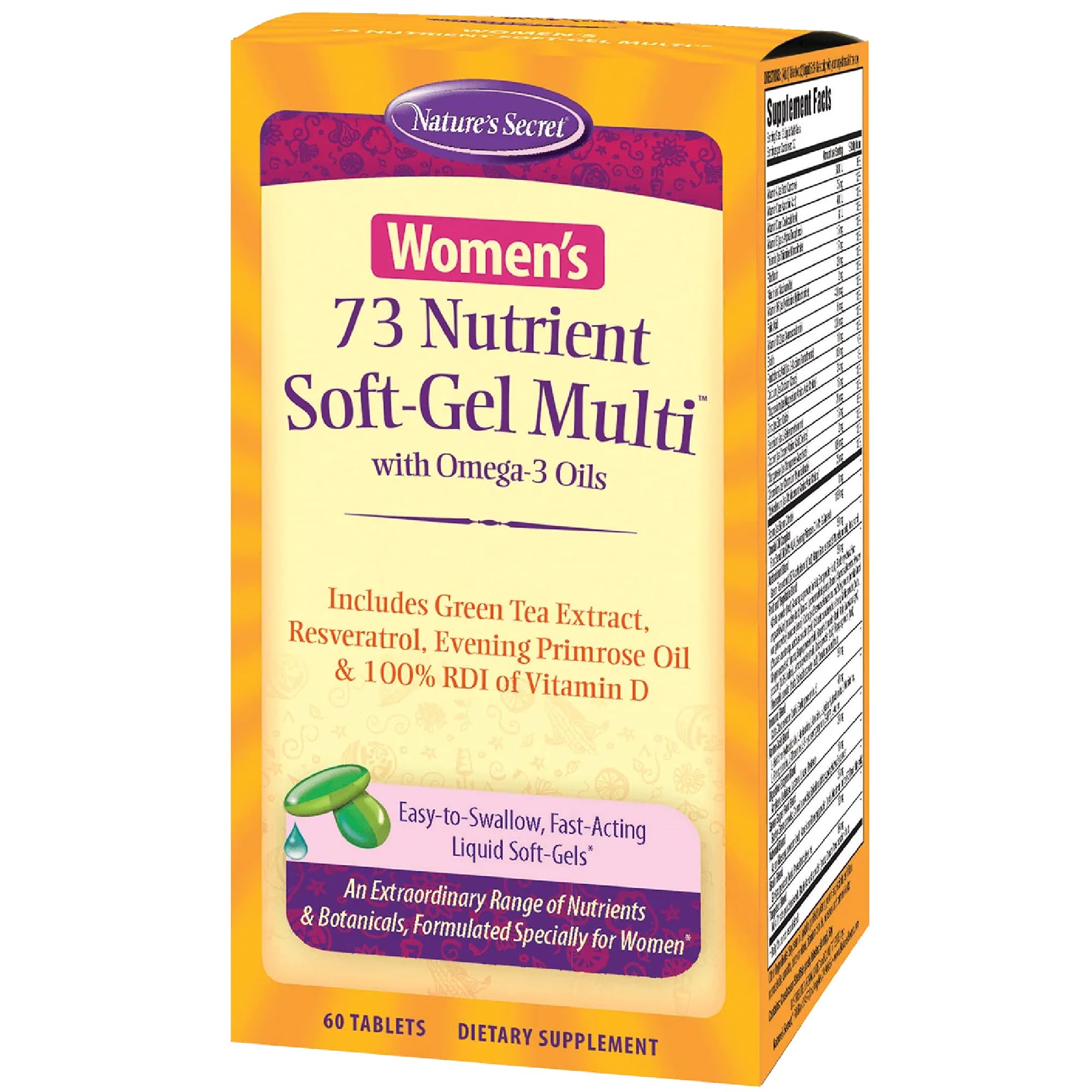 Nature's Secret Multivitamins liquid soft gels front view