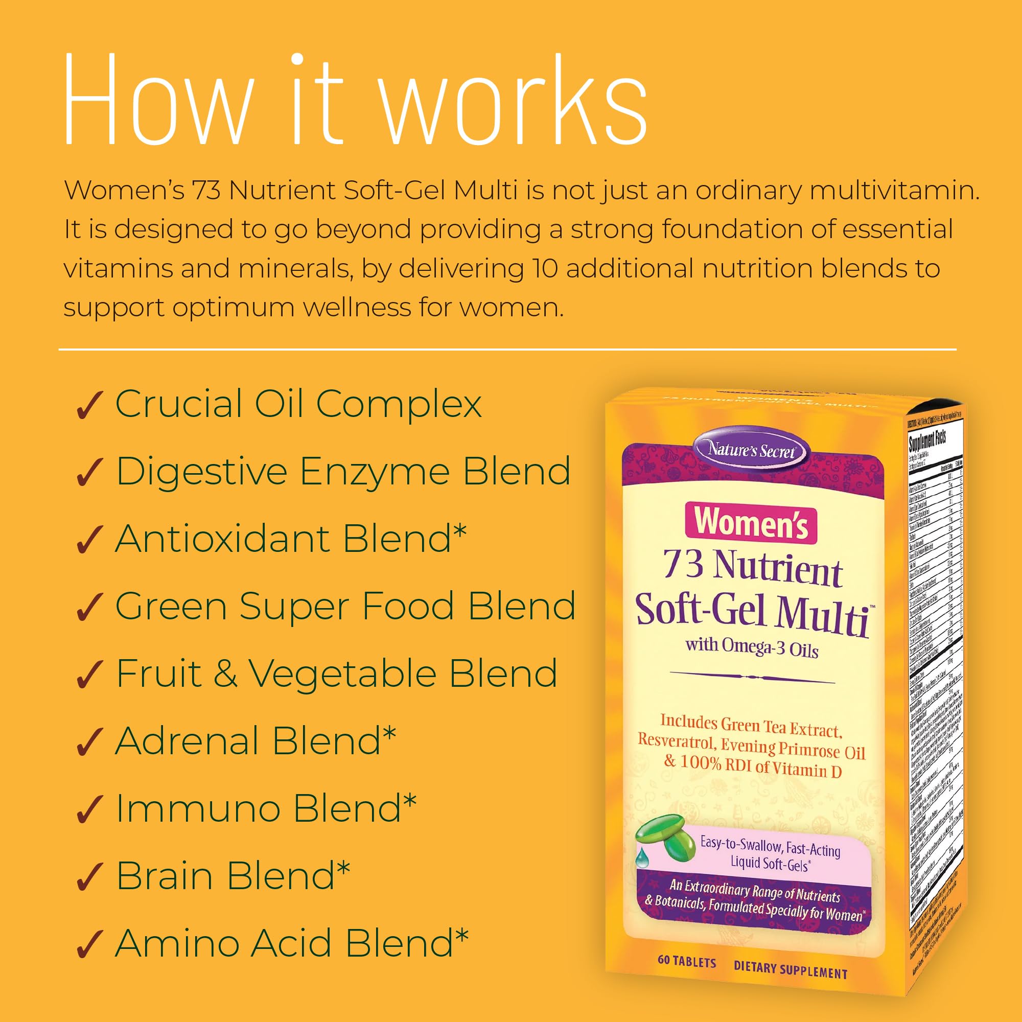 Nature's Secret Multivitamins soft gels close-up
