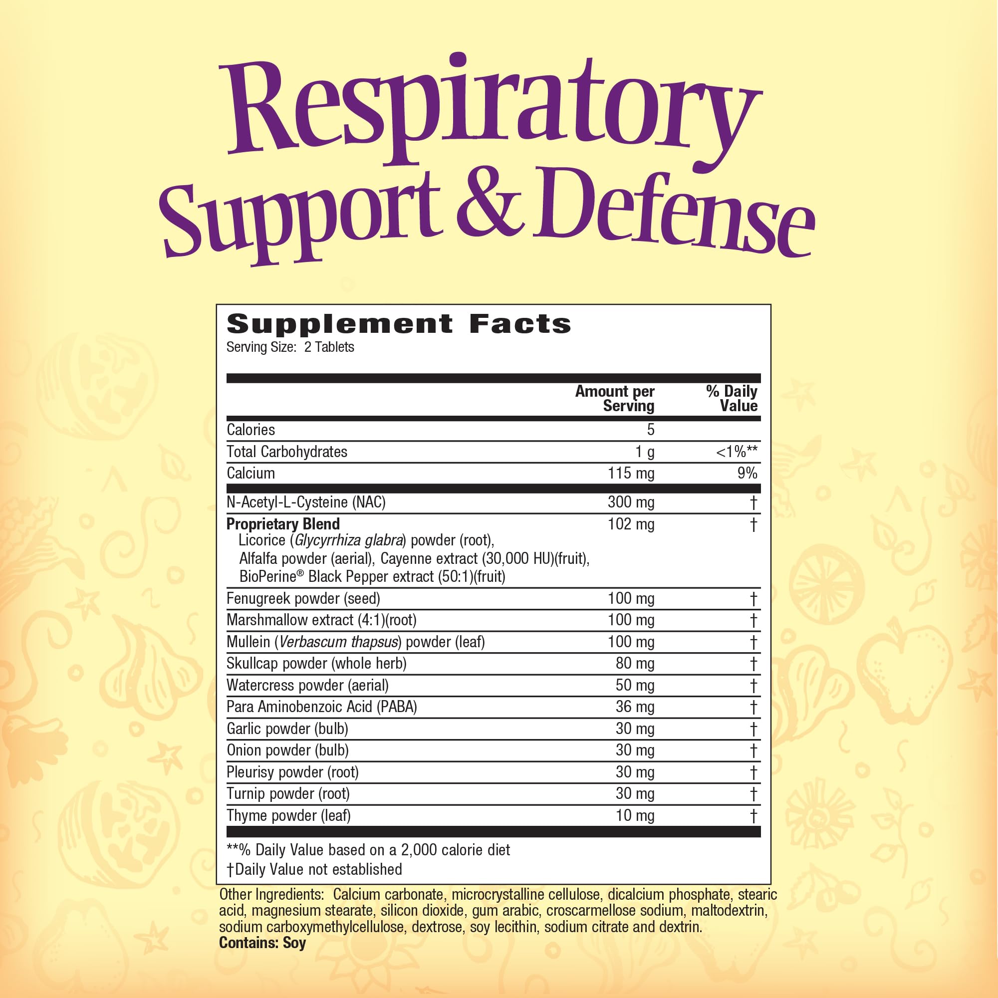 Nature's Secret Respiratory Support Supplement side view