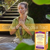 Nature's Secret Respiratory Support Supplement with a measuring spoon