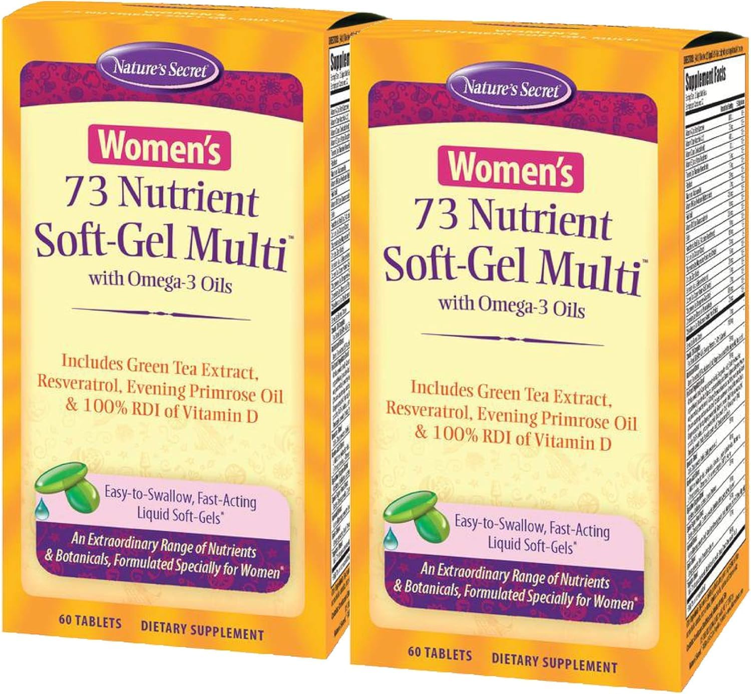 Nature's Secret Women's 73 Nutrient Soft-Gel Multi front view