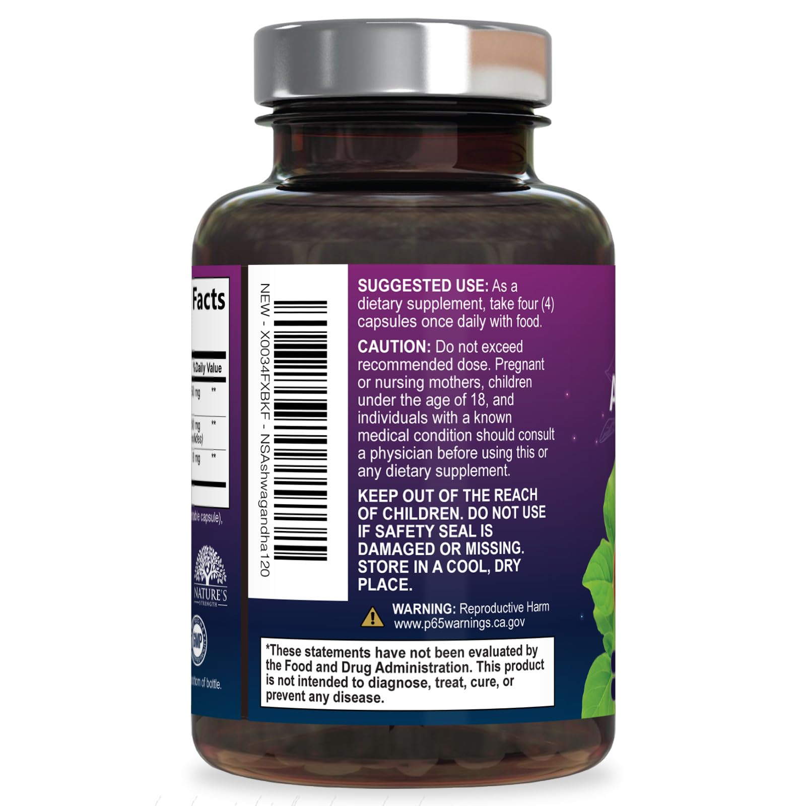 Nature's Strength Ashwagandha Capsules in a lifestyle setting