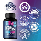 Nature's Strength Brain Memory Supplement Capsules with ingredients list