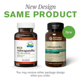 Nature's Sunshine Ashwagandha Supplement with a measuring spoon