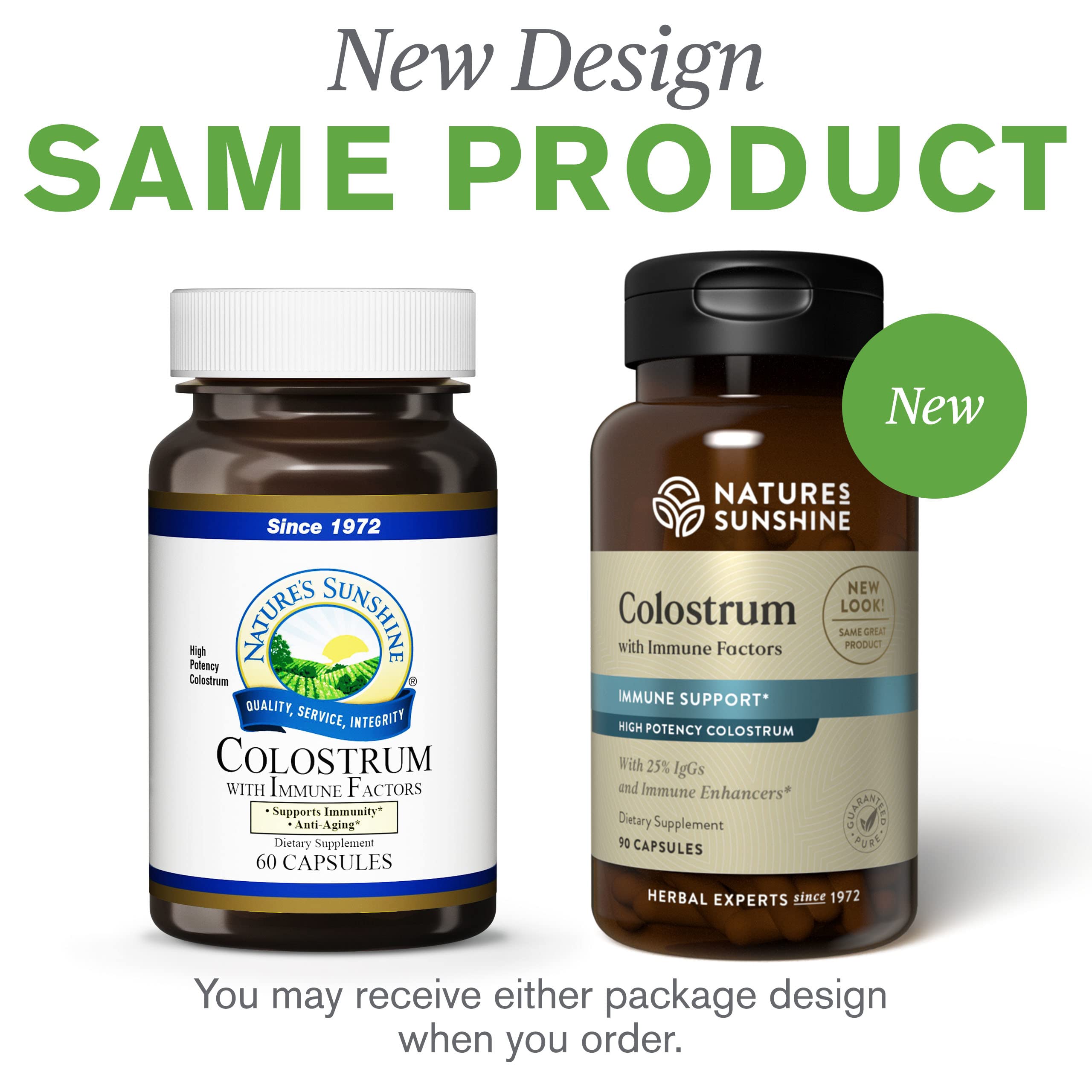 Nature's Sunshine Blended Vitamin & Mineral Supplement 60g with natural background