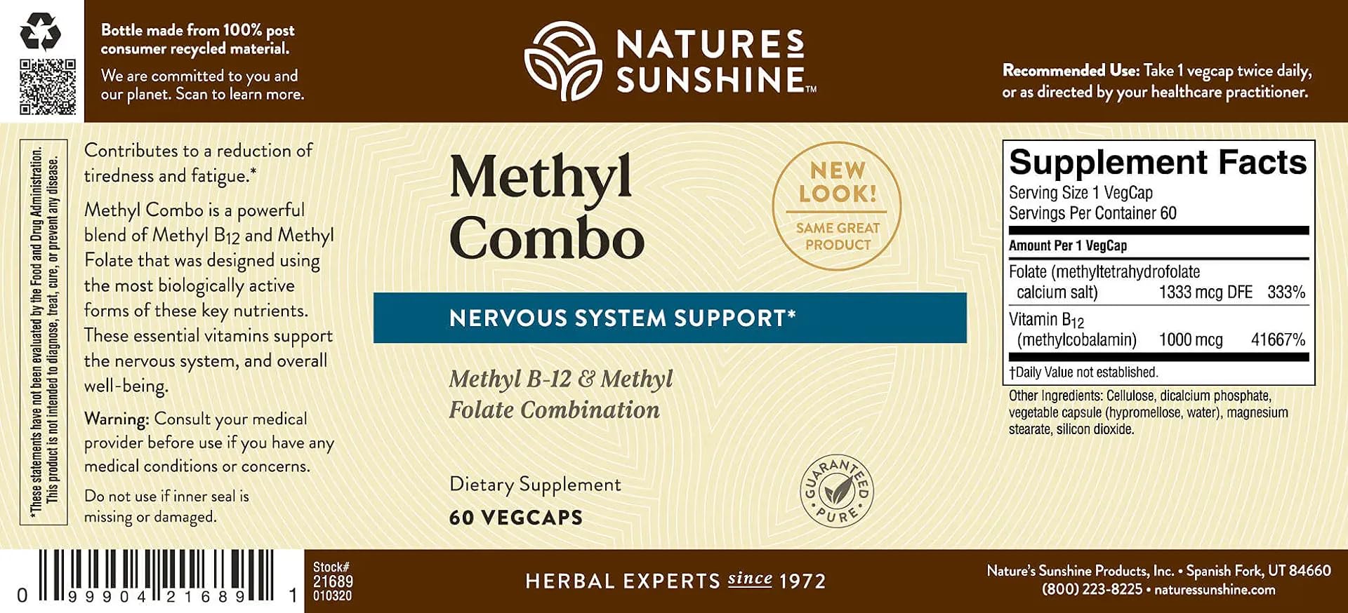 Nature's Sunshine Blended Vitamin & Mineral Supplement packaging