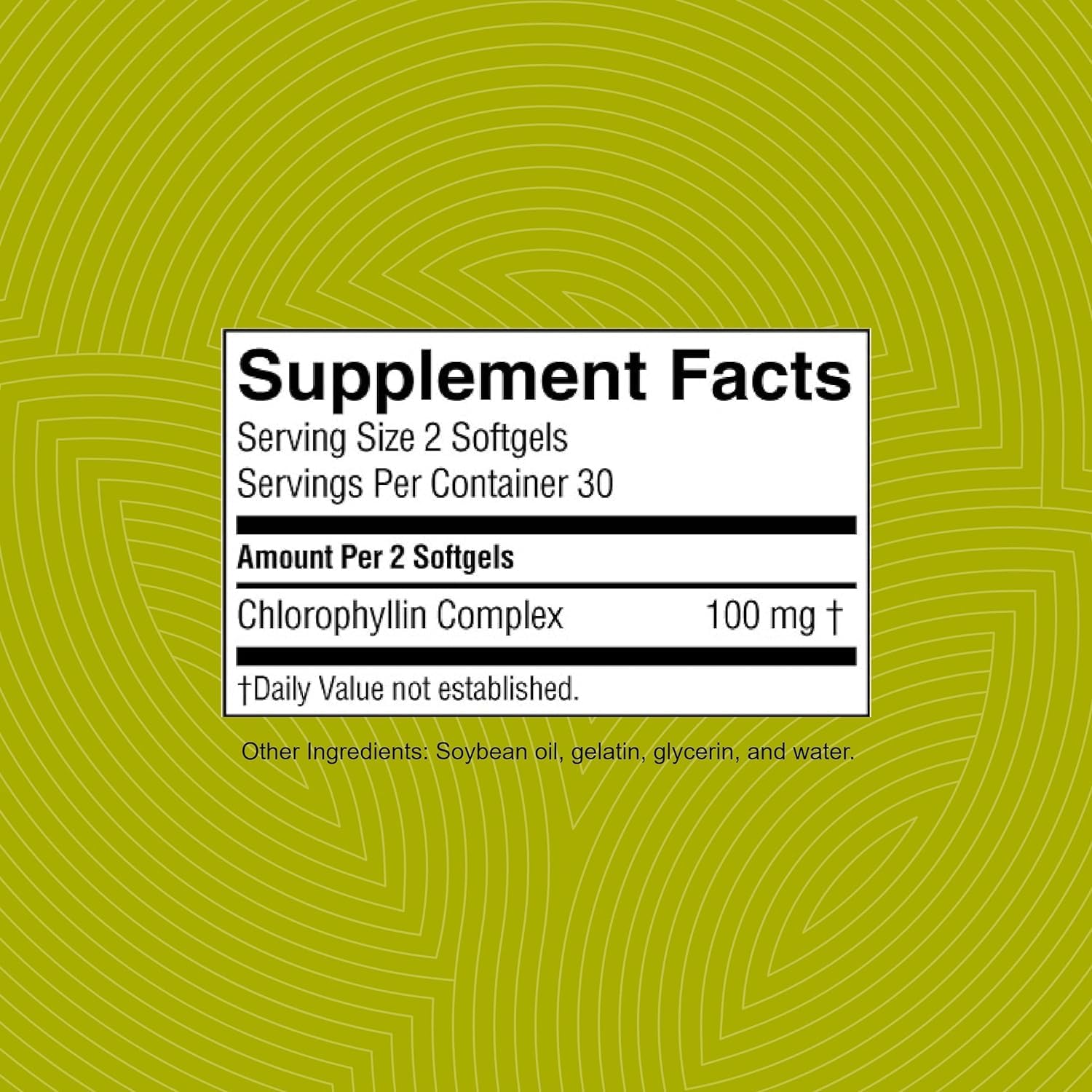 Nature's Sunshine Chlorophyll Capsules 50g close-up of capsules