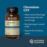 Nature's Sunshine Chromium Supplement 300 mcg back view with ingredients