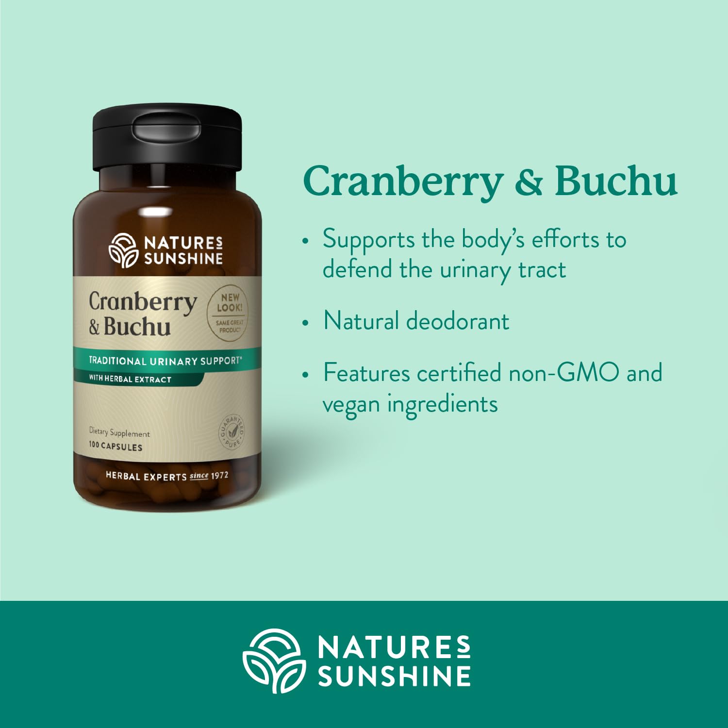 Nature's Sunshine Cranberry Fruit Extract 1g side view