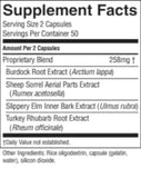 Nature's Sunshine Essiac Tea Capsules 91g ingredients list