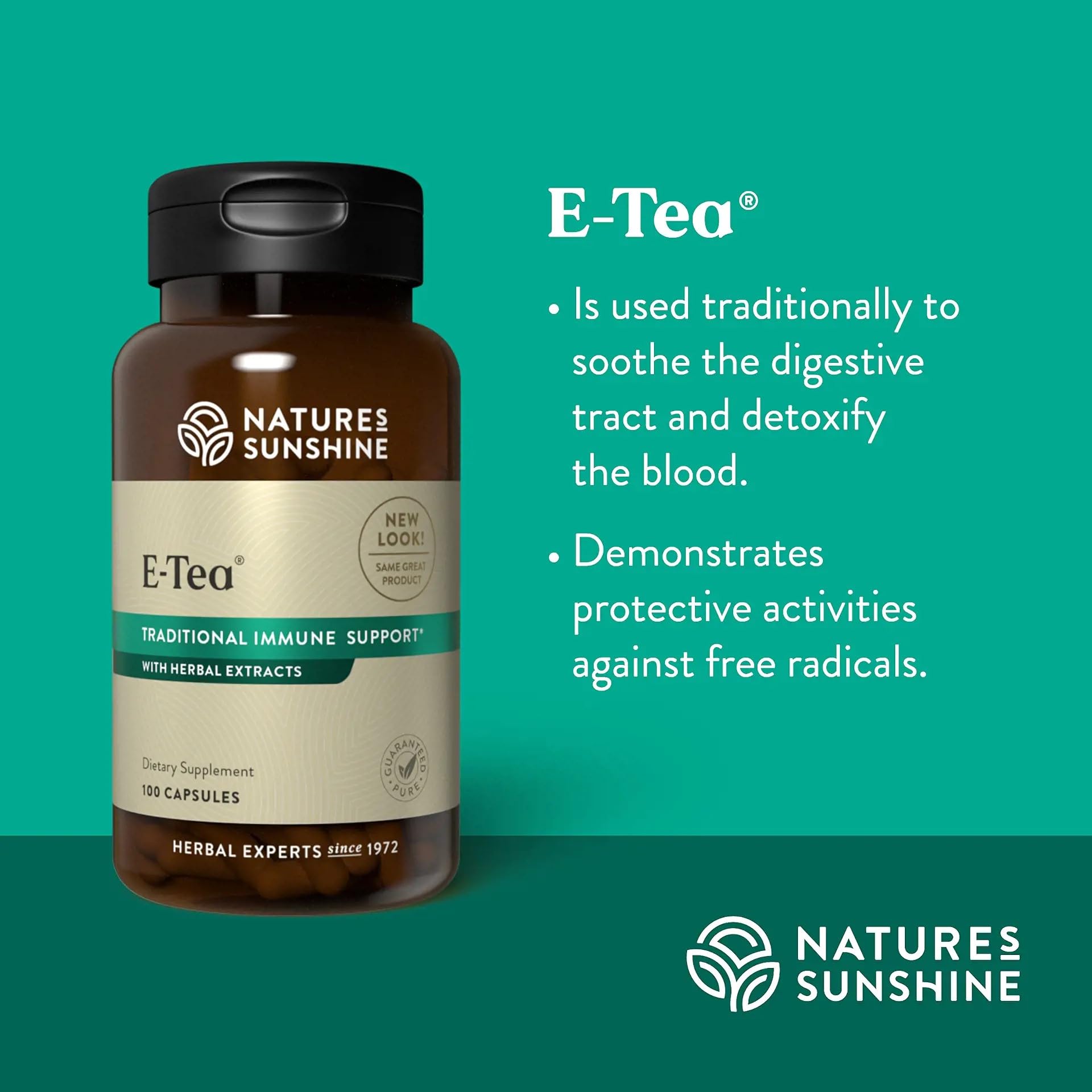 Nature's Sunshine Essiac Tea Capsules 91g packaging